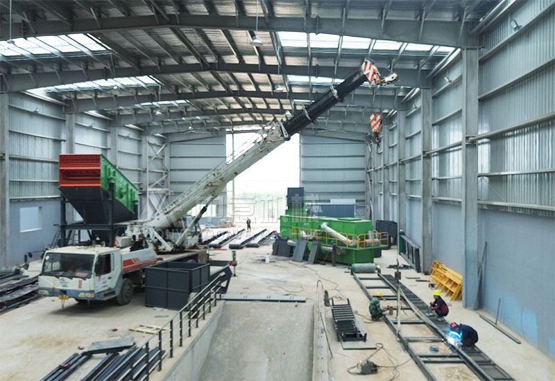 Construction waste treatment installation siteg Construction waste treatment installation site