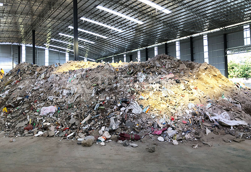 Construction and decoration waste waiting to be processed Construction and decoration waste waiting to be processed